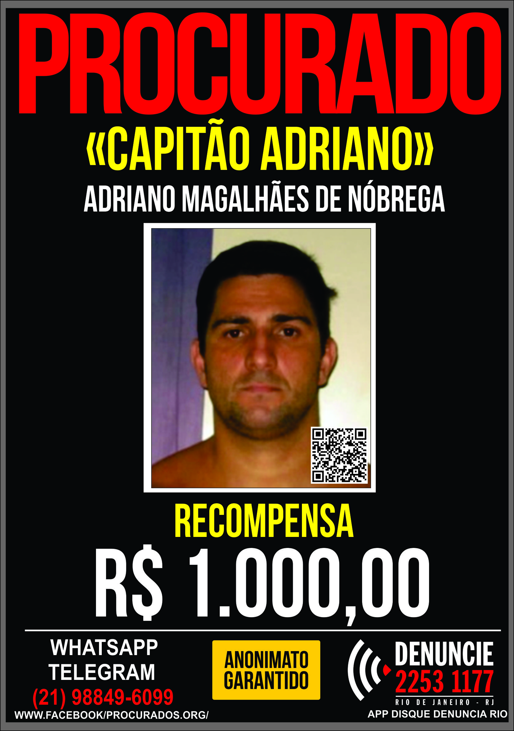 Resultado de imagem para ex-capitão do Batalhão de Operações Policiais Especiais (Bope) da Polícia Militar do Rio de Janeiro, Adriano Nóbrega,